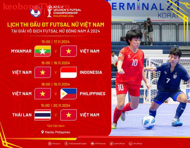  Futsal nữ Việt Nam bắt đầu dễ trước khi đấu Thái Lan giải Đông Nam Á 2024