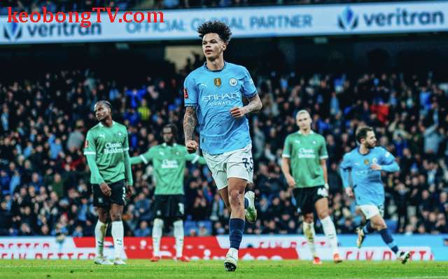  Sao trẻ O'Reilly tỏa sáng, Man City nhọc nhằn hạ Plymouth Argyle ở FA Cup